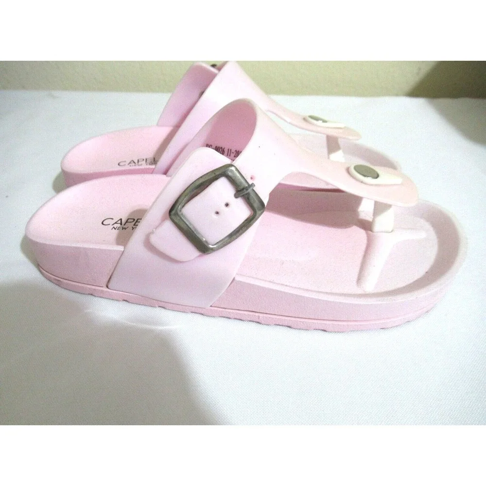 Capelli New York Youth Girl's Pink Rubber Buckle Sandals Size 33